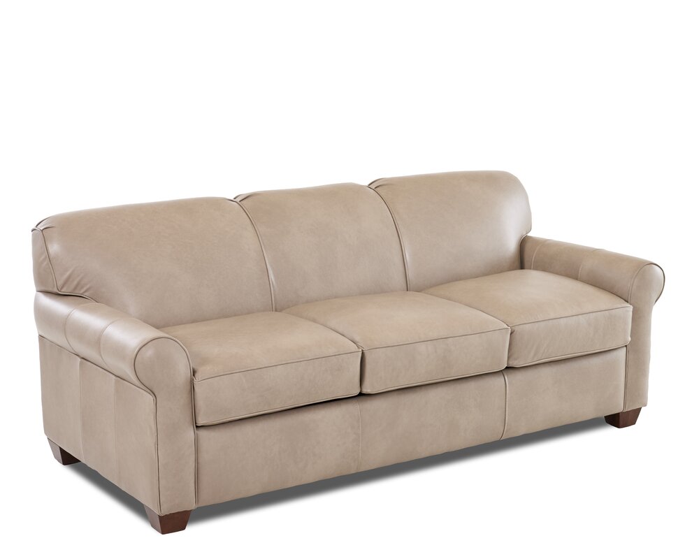 Wayfair Custom Upholstery™ Jennifer Leather Sleeper Sofa & Reviews